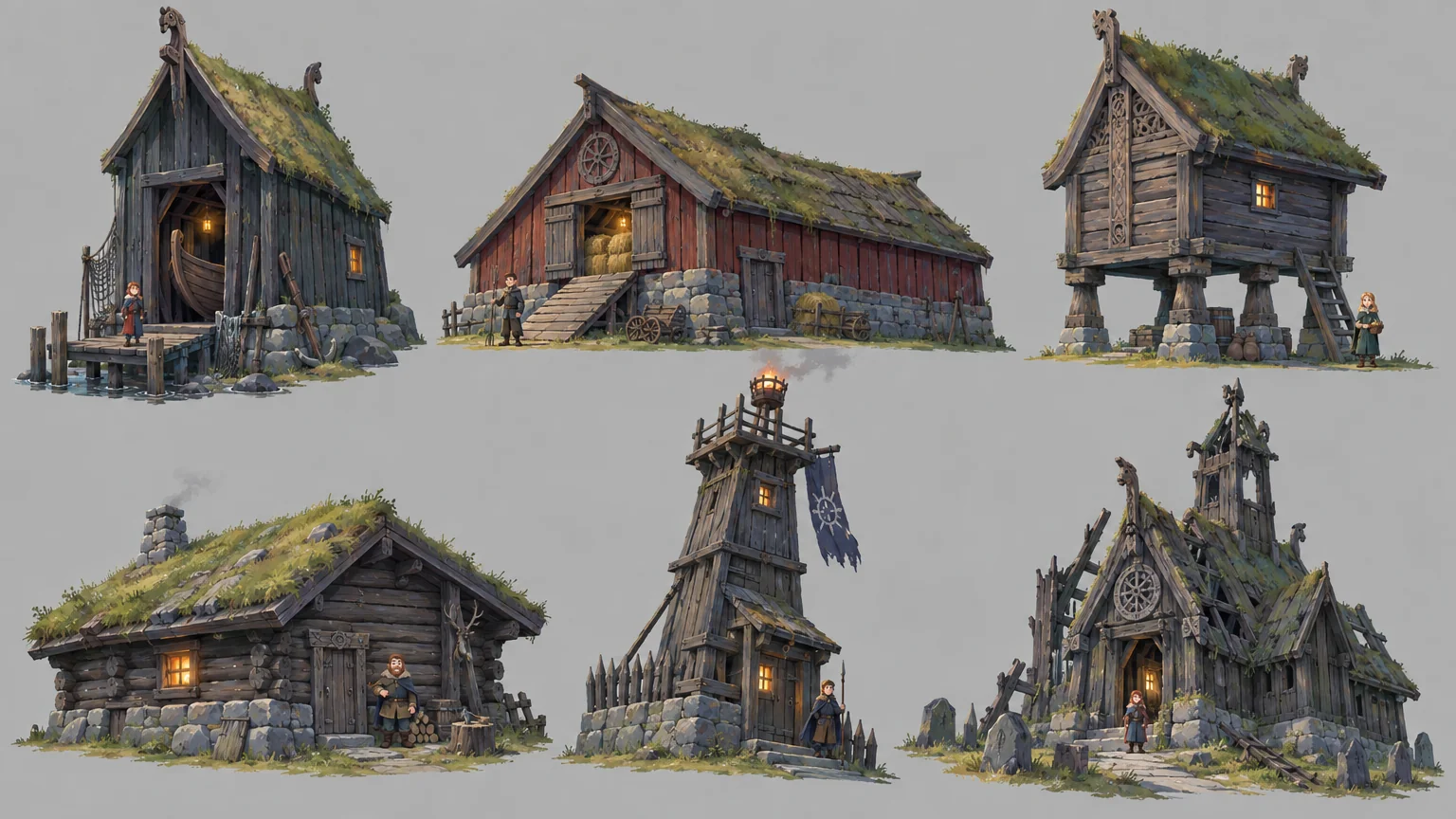 The outside building sheet in one dark brown, with gravestones around the church.